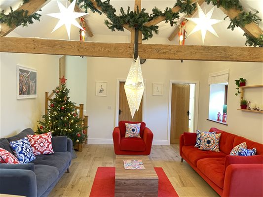 Sitting room at christmas
